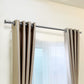 Marlow Satin Nickel Curtain Rod Steel Quiet Rail Pole Pommel Set Adjustable