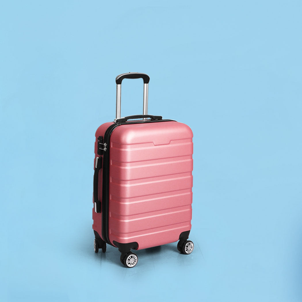 Slimbridge 20" Carry On Luggage Case Rose Gold 20 inch