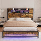 Levede Double Bed Frame Storage Headboard Industrial