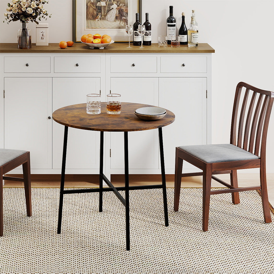 Levede Dining Table Round Kitchen 4 Person Coffee 80cm