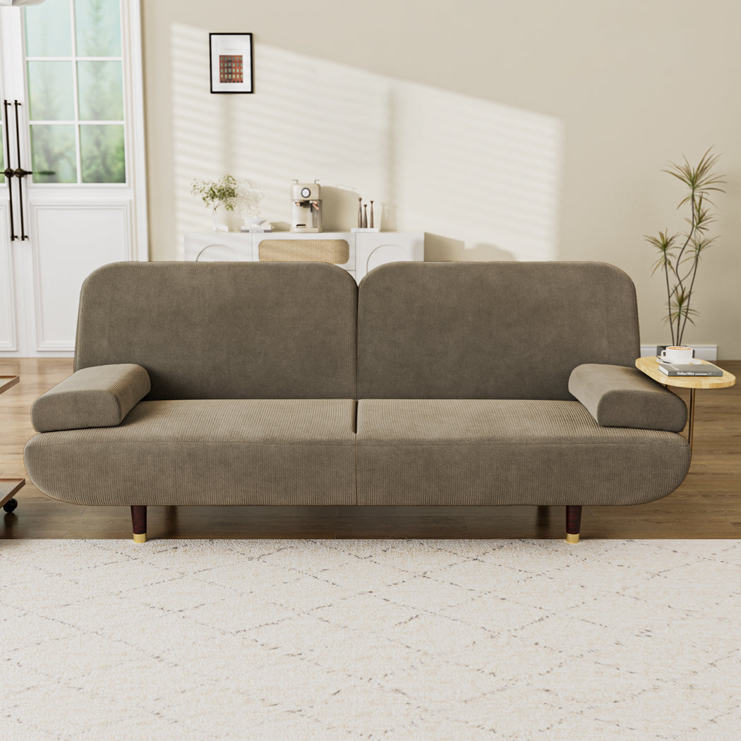 LEVEDE CONVERTIBLE SOFABED WITH USB CHARGE AND SIDE TABLE