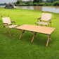 Levede Folding Camping Table Chair Set Oak