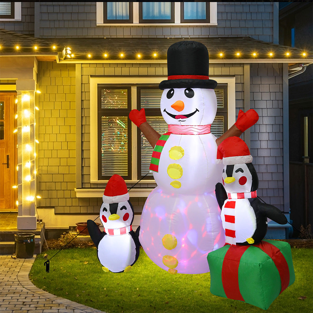 Santaco 1.8M Inflatable Christmas Snowman LED Lights
