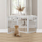 Wooden Pet Gate Dog Fence Retractable White 2000x 3MM