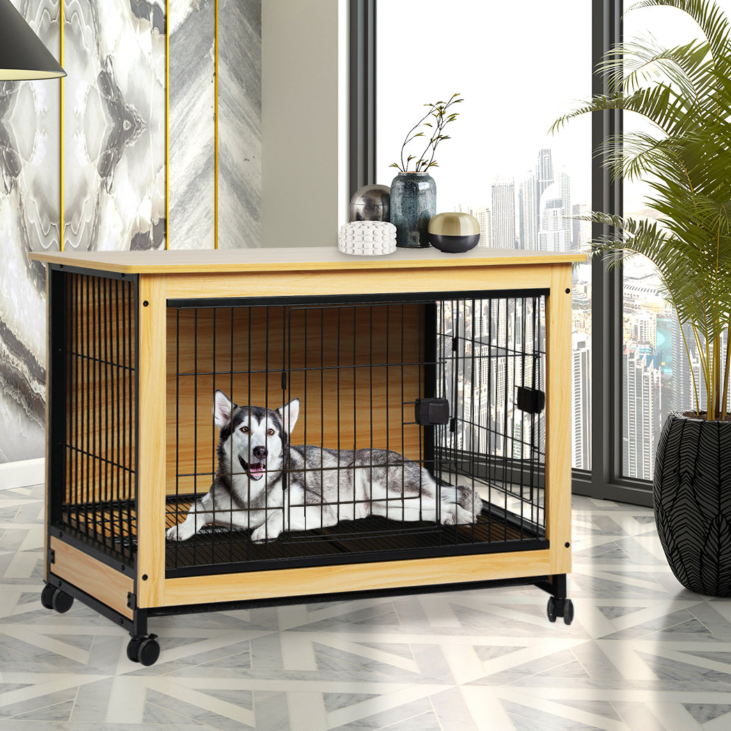 PaWz Wooden Wire Dog Kennel Side End XXL XX-Large