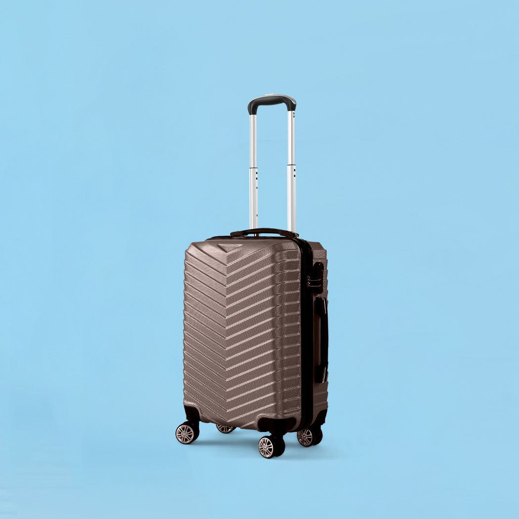 Slimbridge 20" Carry On Travel Luggage Coffee 20 inch