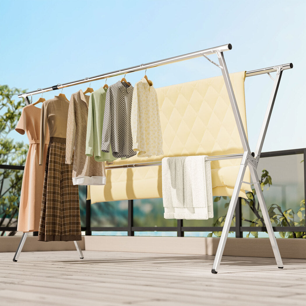 Levede Adjustable Clothes Drying Airer Foldable 150-240cm