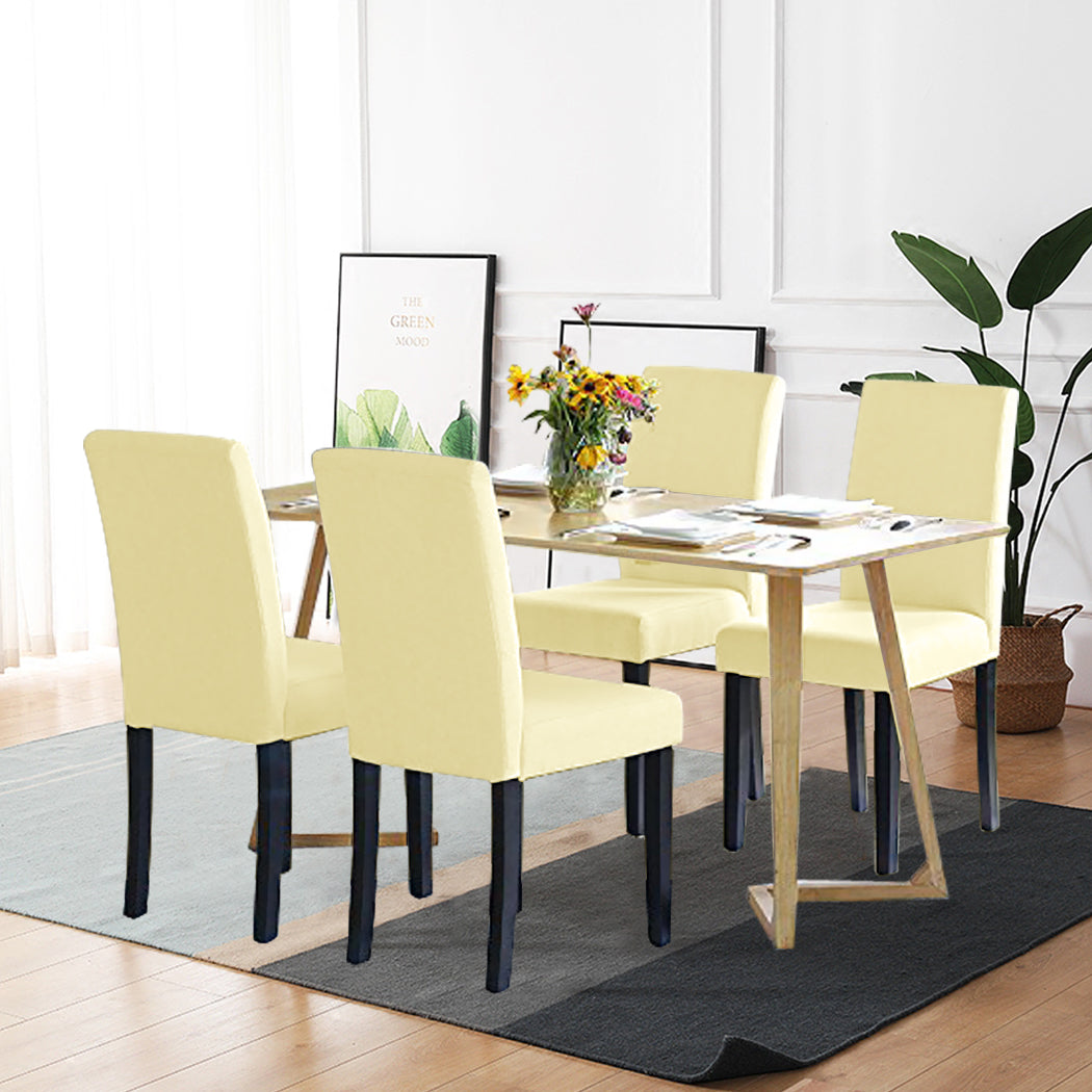 4x Stretch Elastic Chair Covers Dining