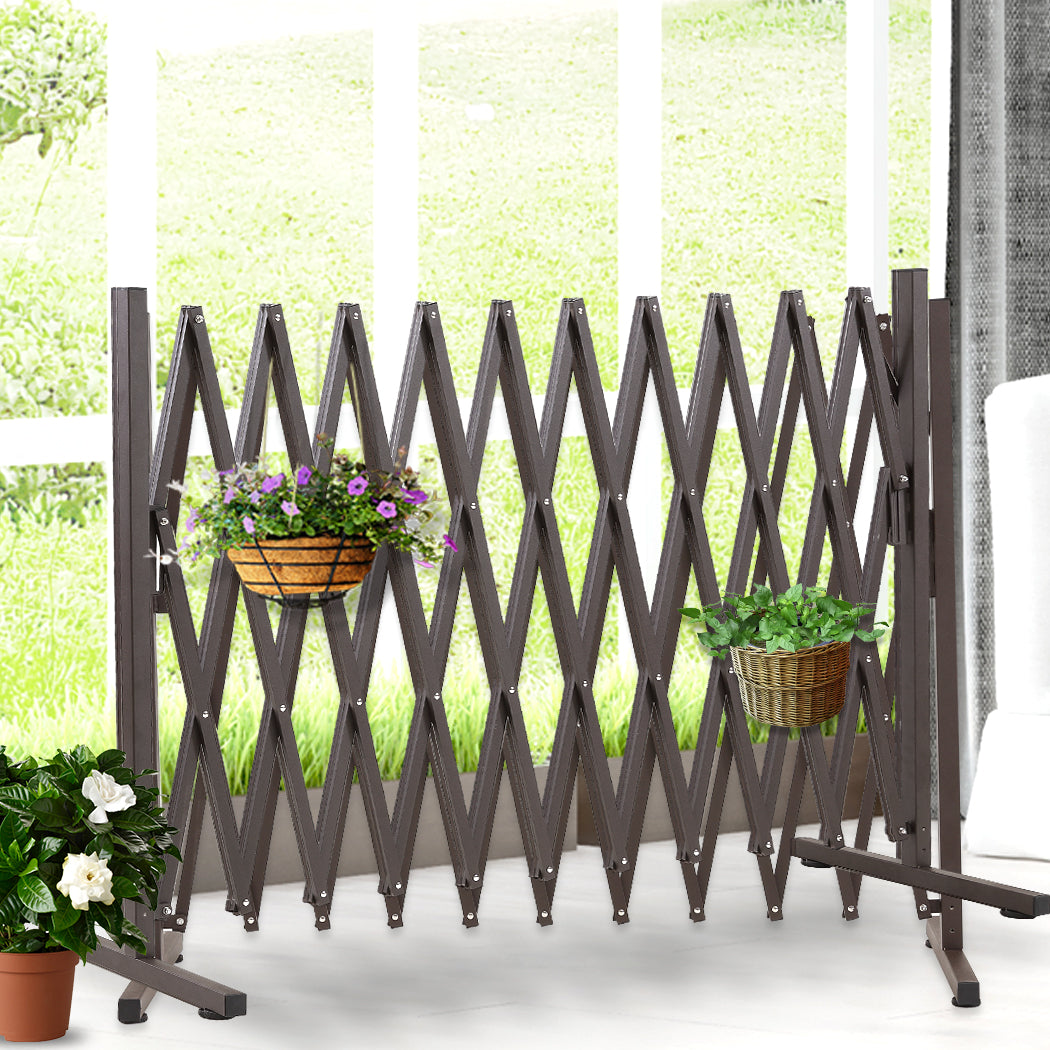 Garden Security Fence Gate Gate Metal Brown