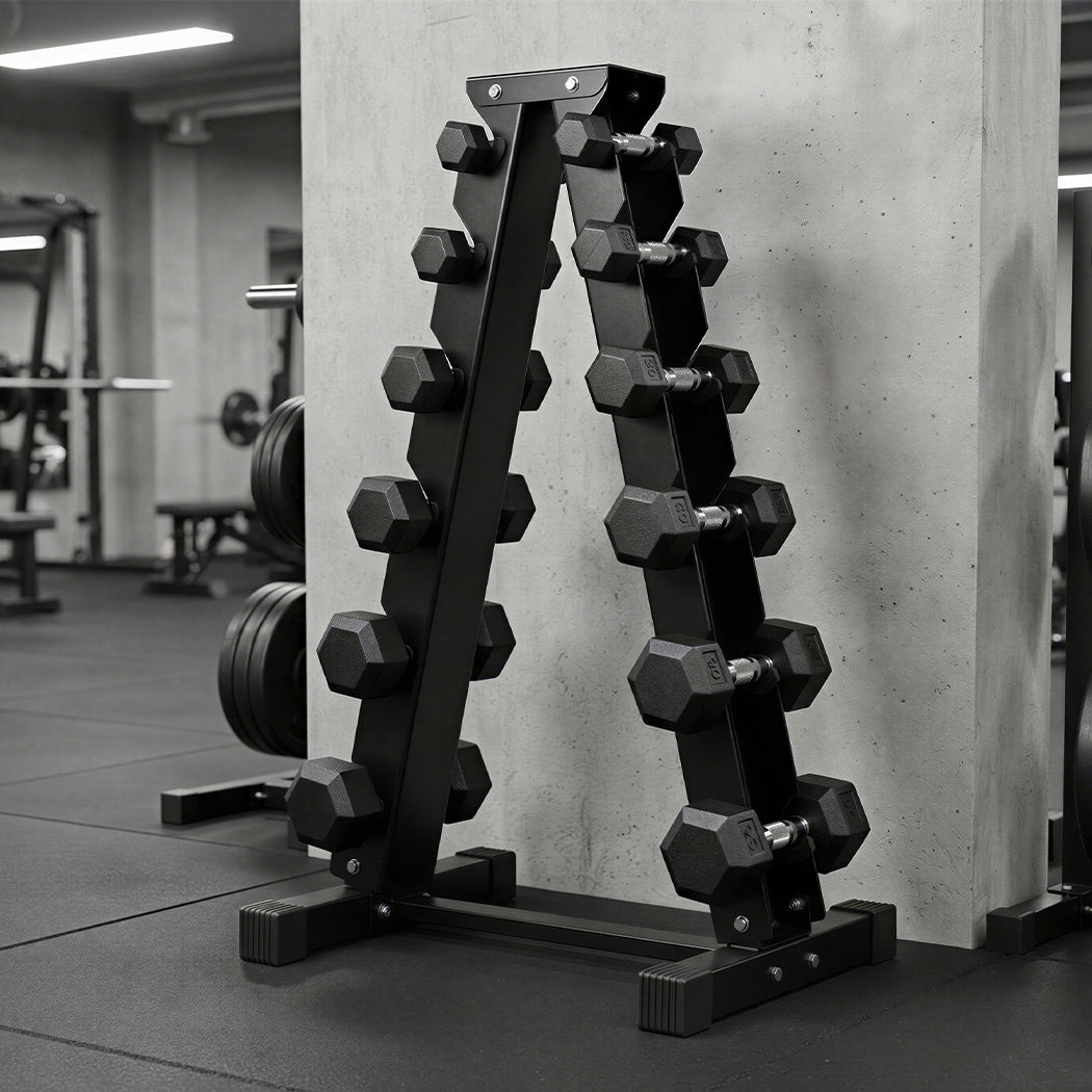 Centra Dumbbells Rack 6 Tier Stand Home Gym Exercise Storage 400kg Capacity