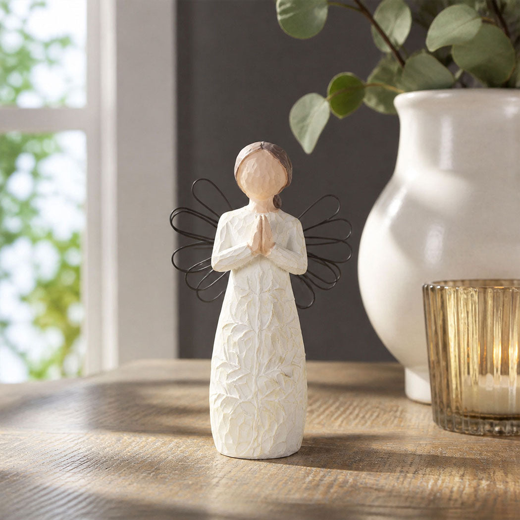 Levede Resin Thank You Gift Figurines Willow Texture Friendship Gift White