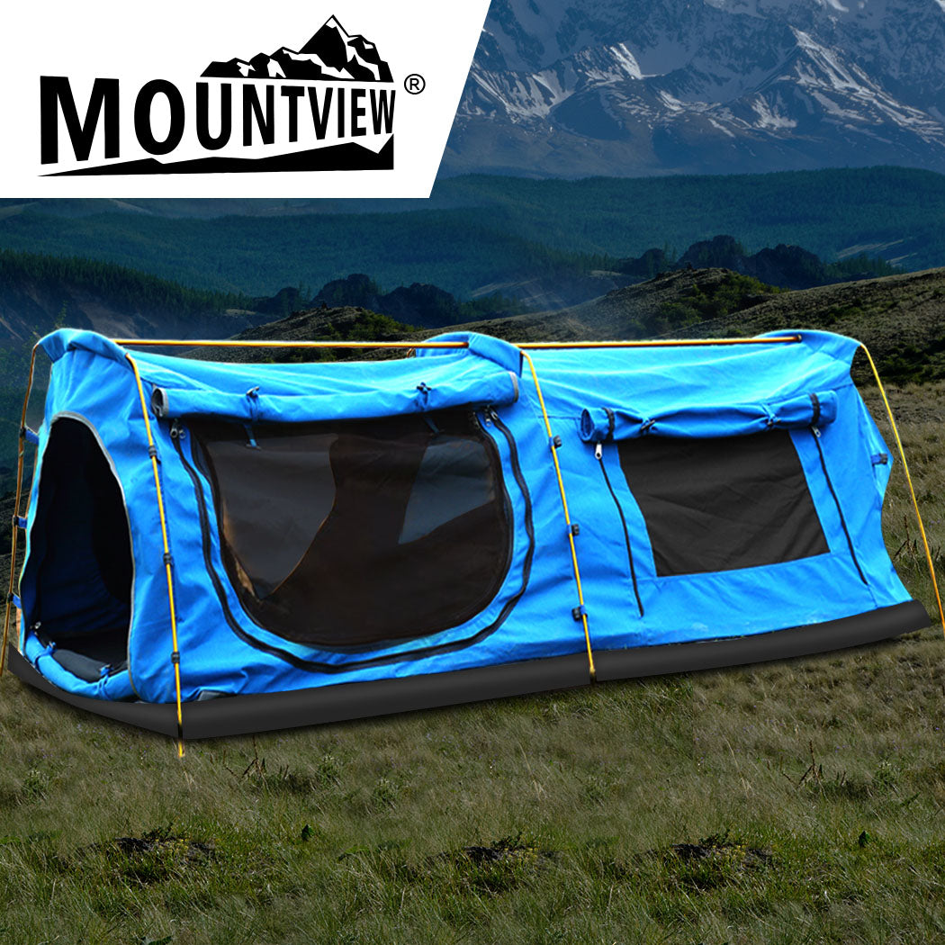 Mountview King Single Swag Camping Swags Blue