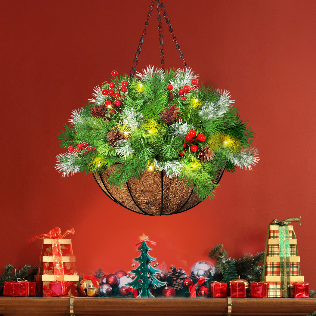 Santaco Christmas Hanging Basket Ornaments 30CM