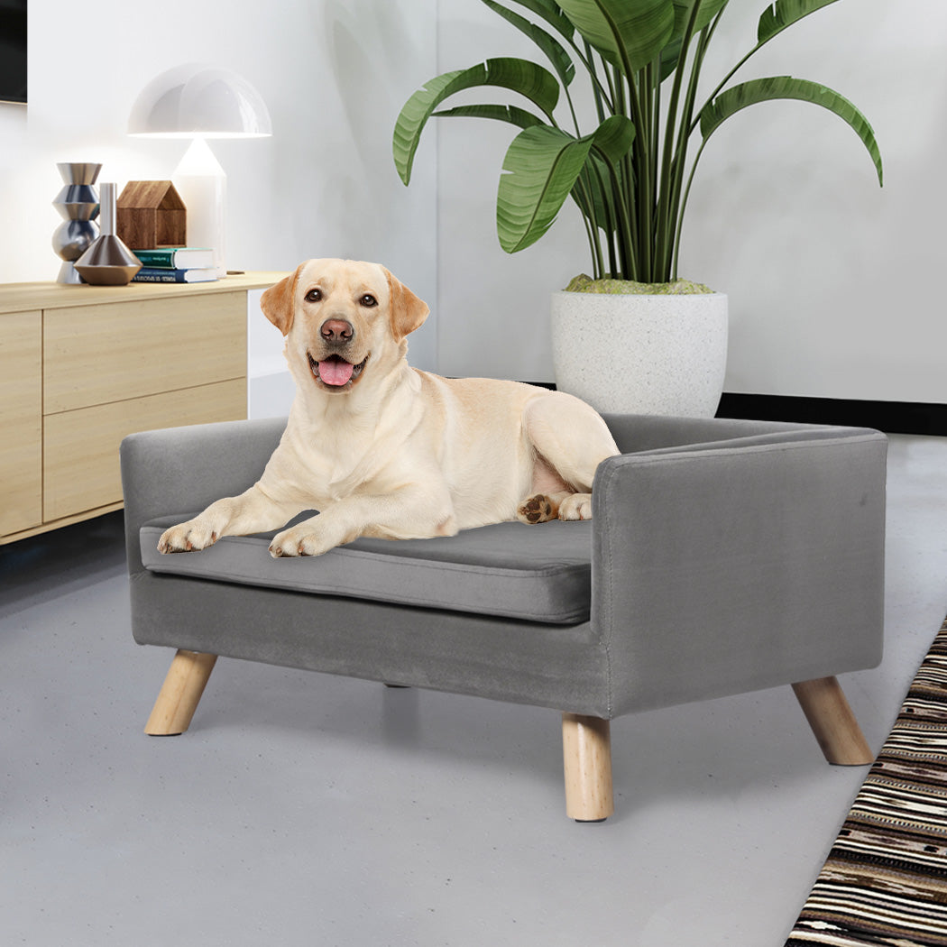 PaWz Pet Sofa Bed Dog Warm Soft Lounge Grey