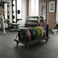 Centra Horizontal Bumper Plate Rack with Wheels Barbell Weight Storage Holder