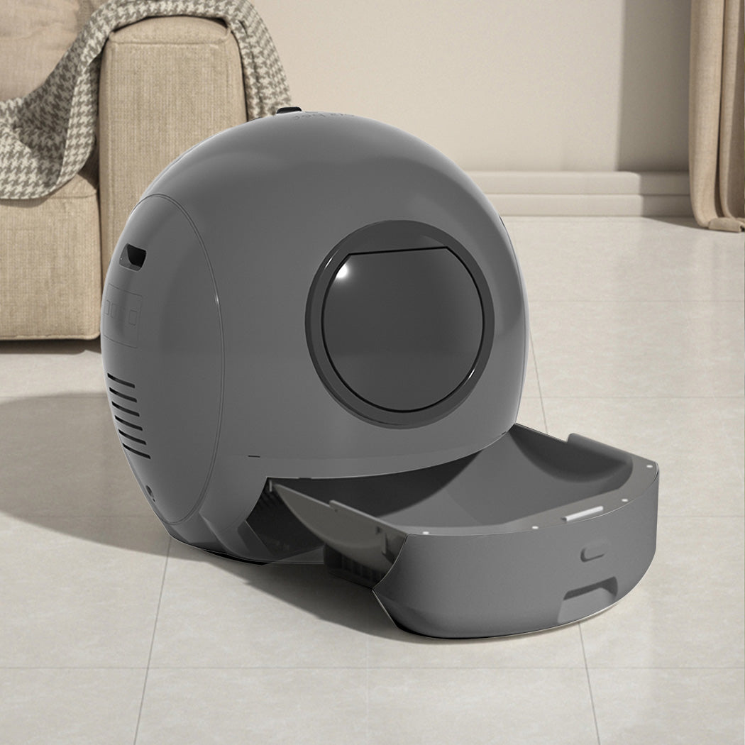 Pawz Automatic Cat Litter Box Large Self-Cleaning Grey