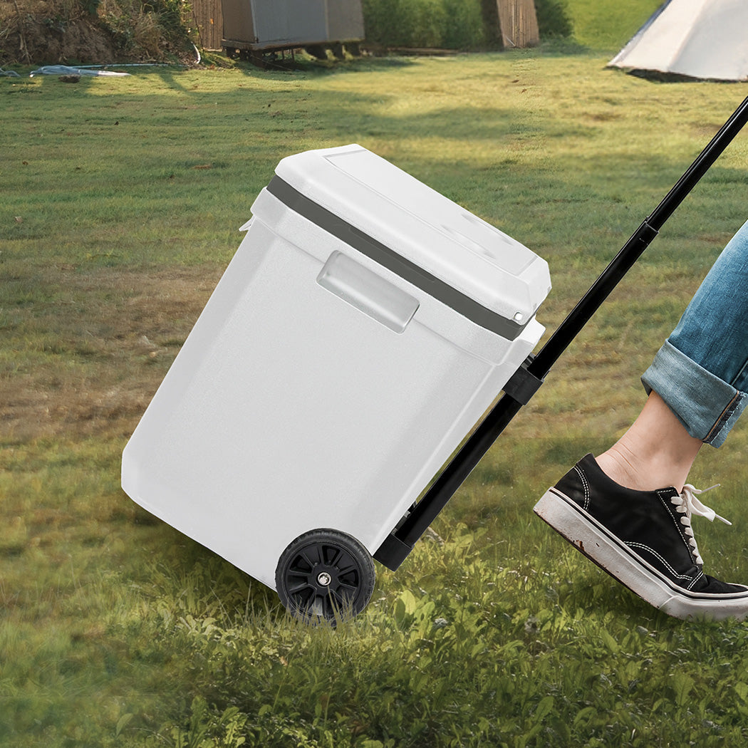 Mountview Cooler Ice Box 27L/43L Portable Chest Trolly For Camping BBQ Picnic