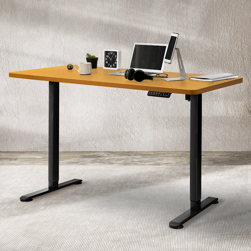 Levede Motorised Standing Desk Adjustable 140cm Natural 1000x 1MM