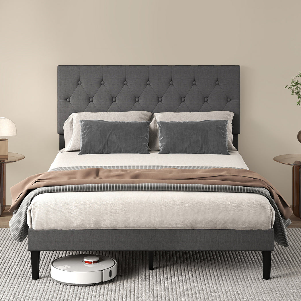 Levede Bed Frame Upholstered Platform Mattress Base Double