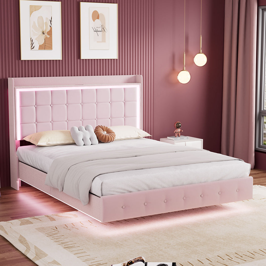 Levede Queen Floating Bed Frame
