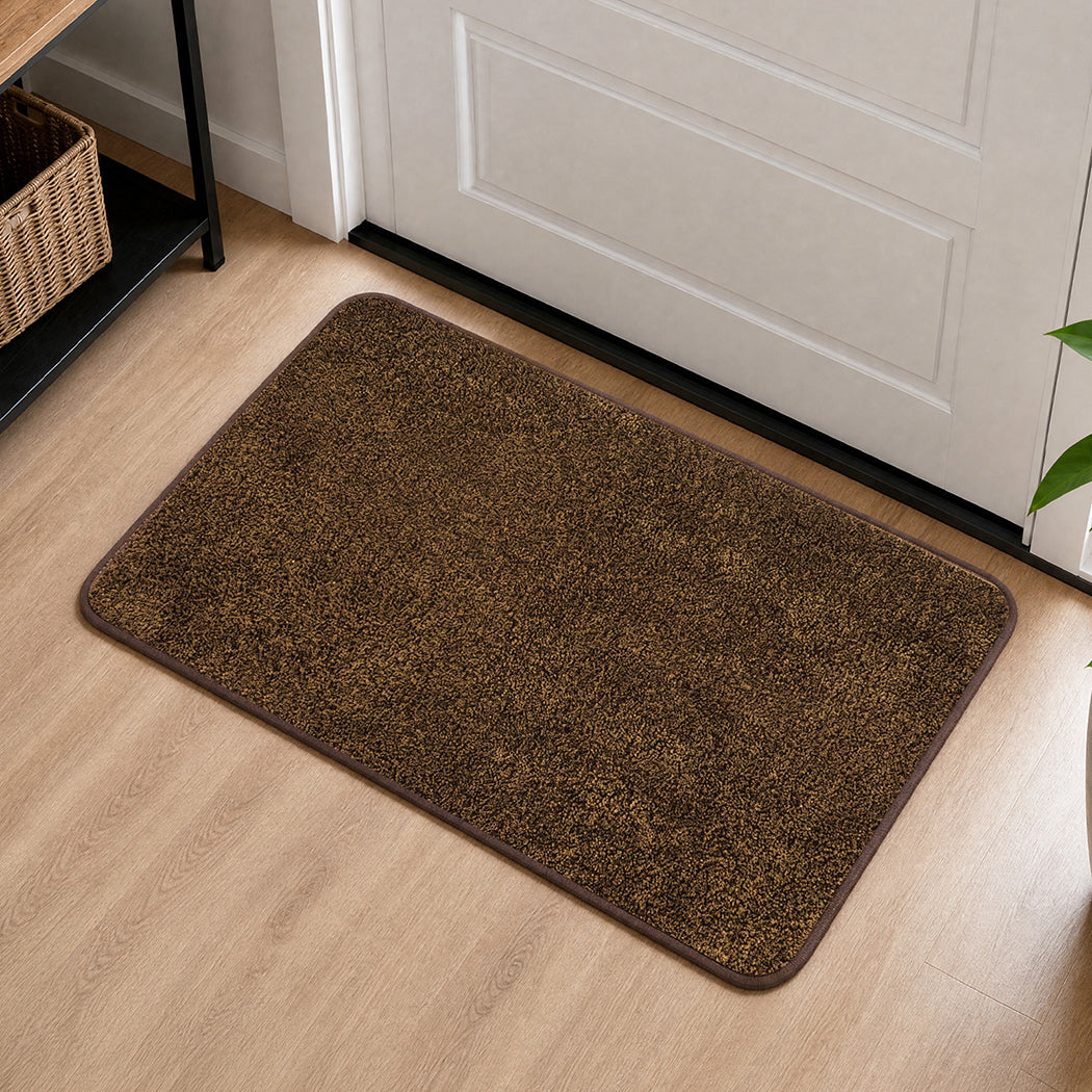 Marlow Door Mat Non Slip Absorbent Washable Pet Friendly for Entrance Brown