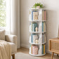 Levede Rotating Bookshelf 4 Tier Book Storage 360 Swivel Space Saving White