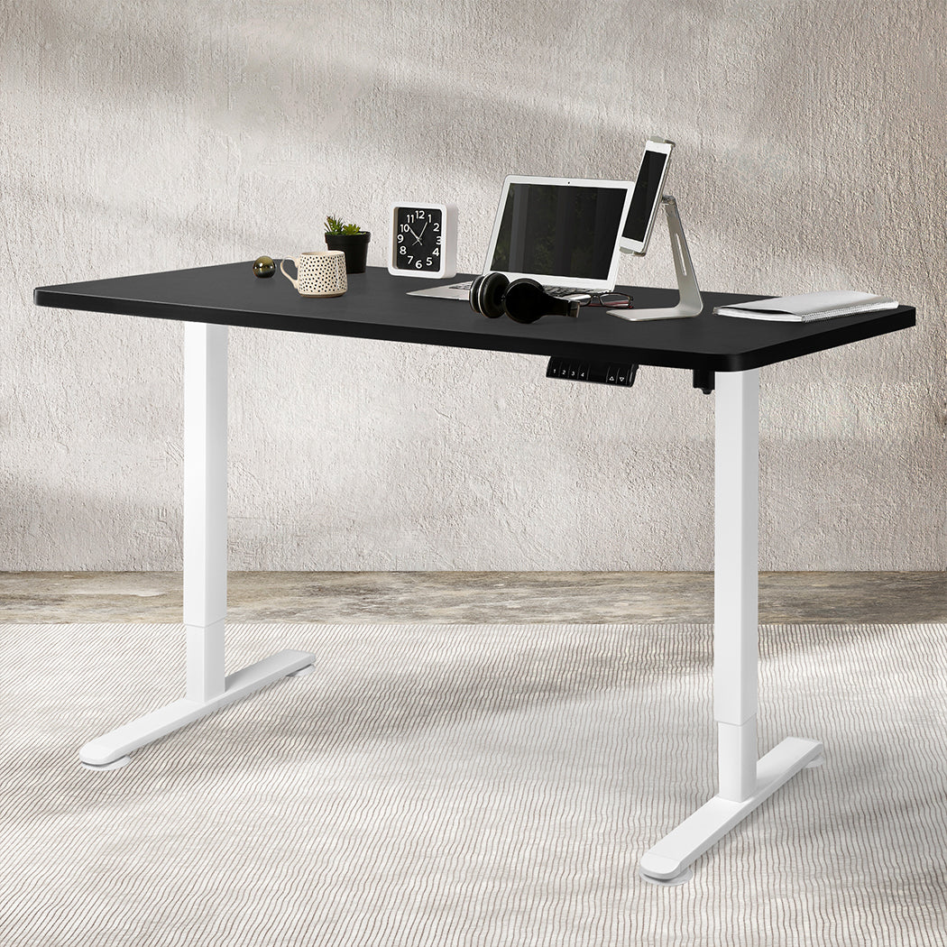 Levede Motorised Standing Desk Adjustable 140cm Black 1000x 1MM