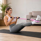 Centra Resistance Bands Set Foot Pedal 3 Tube Adjustable for Home Workout Pink