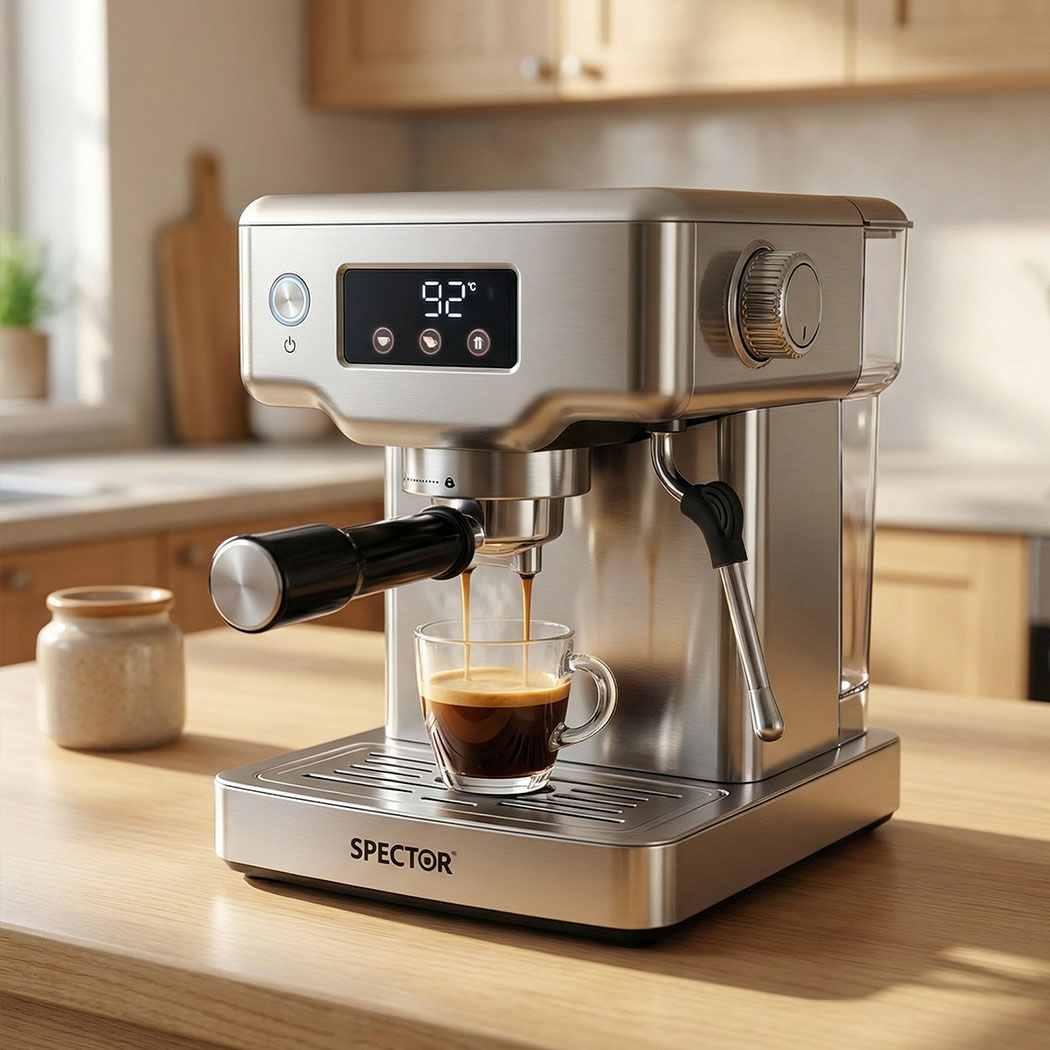 Spector 20 Bar Espresso Coffee Machine Maker Milk Frother Cappuccino Latte Cafe