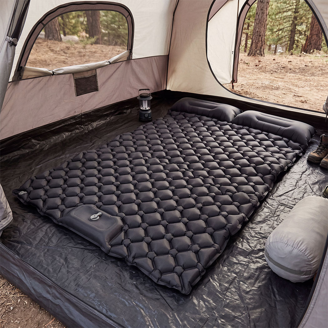DreamZ Camping Mattress Sleeping Pad Inflation 40D Nylon TPU Camping Black