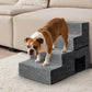 Pawz 4 Steps Pet Stairs Dog Ramp High Density Foam Grey