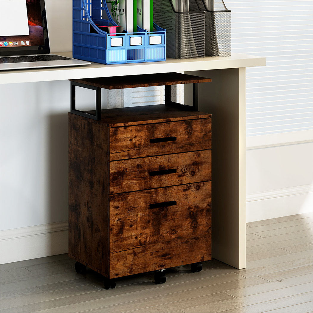 Levede Mobile File Cabinet 3 Drawers Home Office Desk