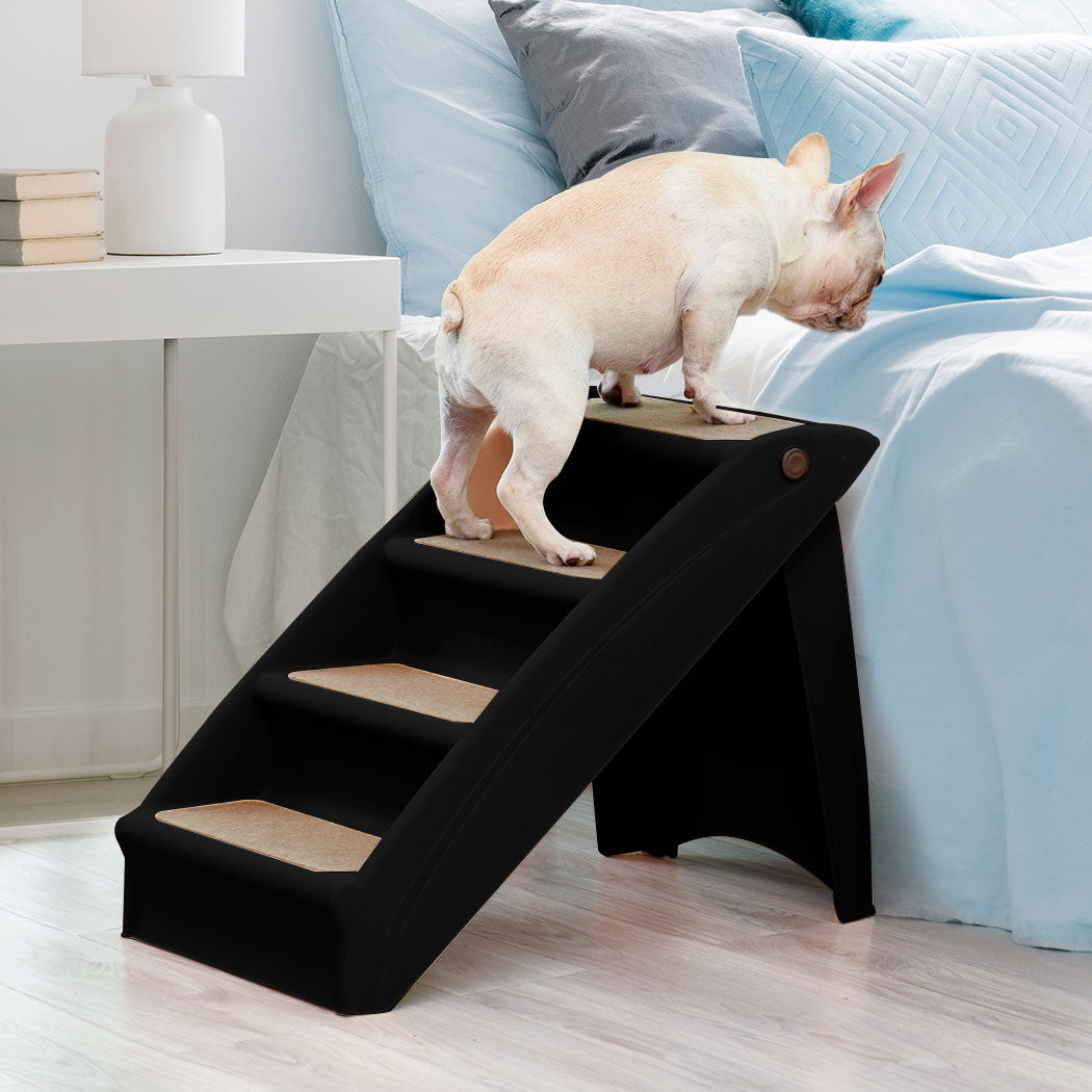 PaWz Pet Ramp Indoor Dog Steps Stair Black