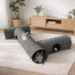 Pawz Large Cat Tunnels 3 Pcs Modular Foldable Linen Tube Kittens Rabbits Toys