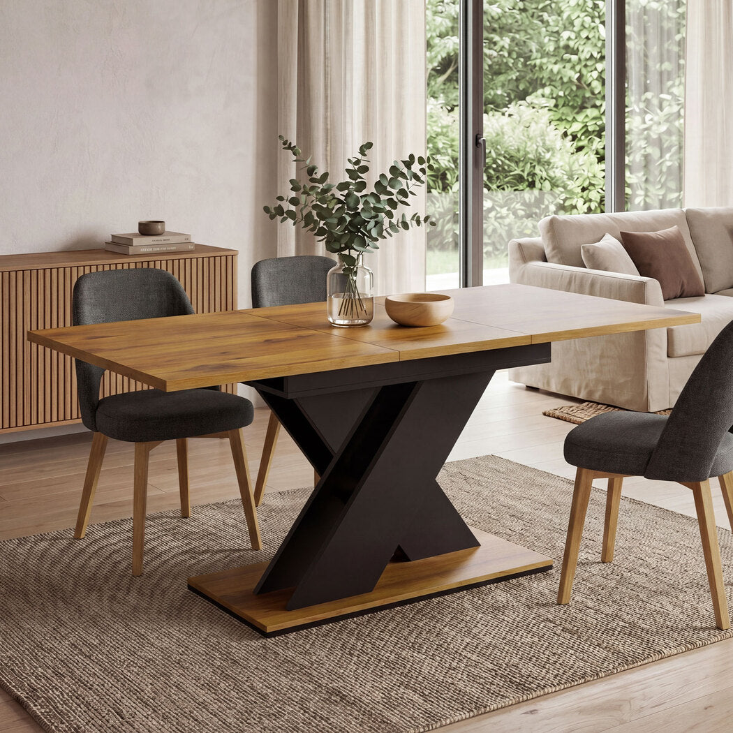 Levede Dining Table Extendable 120cm-160cm 6 People Rectangular Dining Room