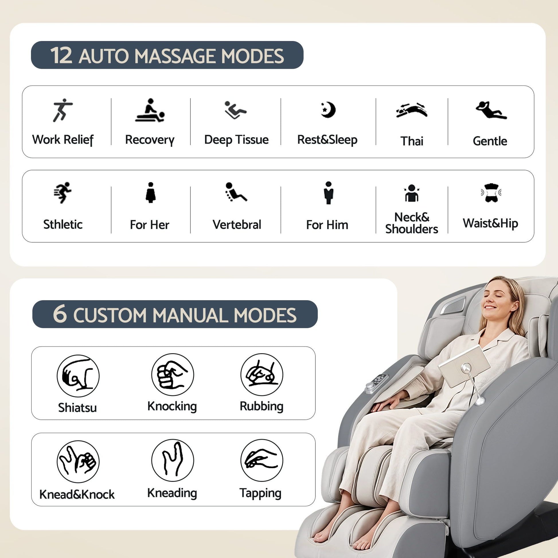 Massage Chair Recliner 4D Massager Gary