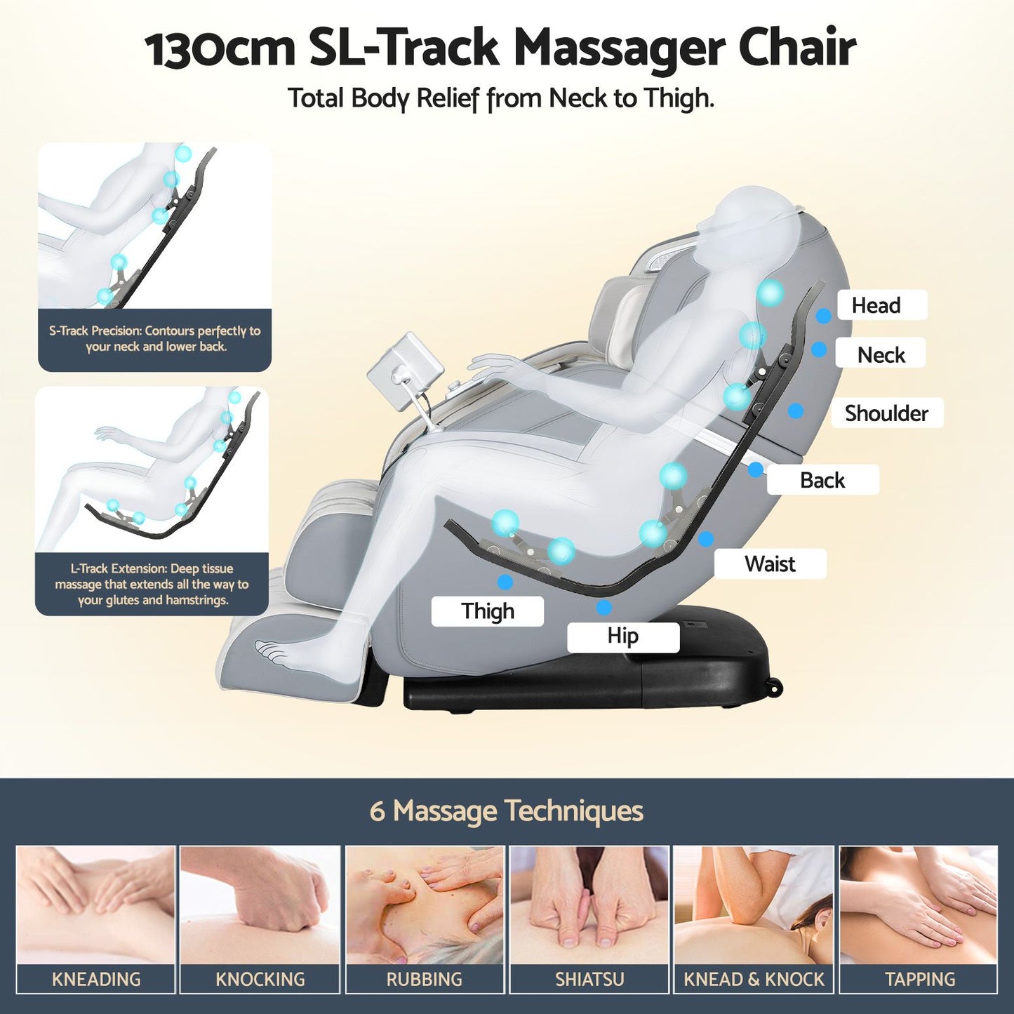 Livemor Massage Chair Electric Recliner with Shiatsu Zero Gravity Massager