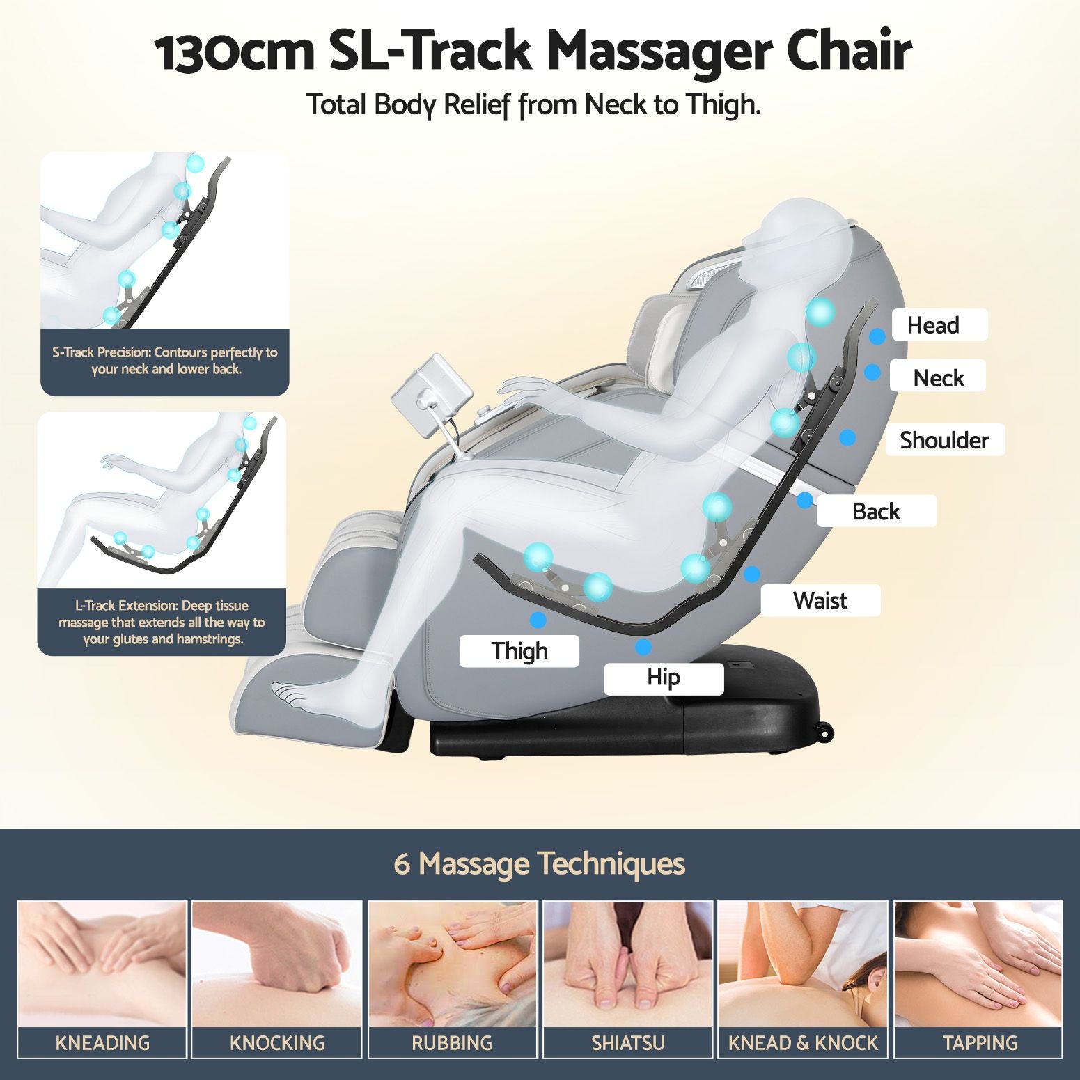 Livemor Massage Chair Electric Recliner with Shiatsu Zero Gravity Massager