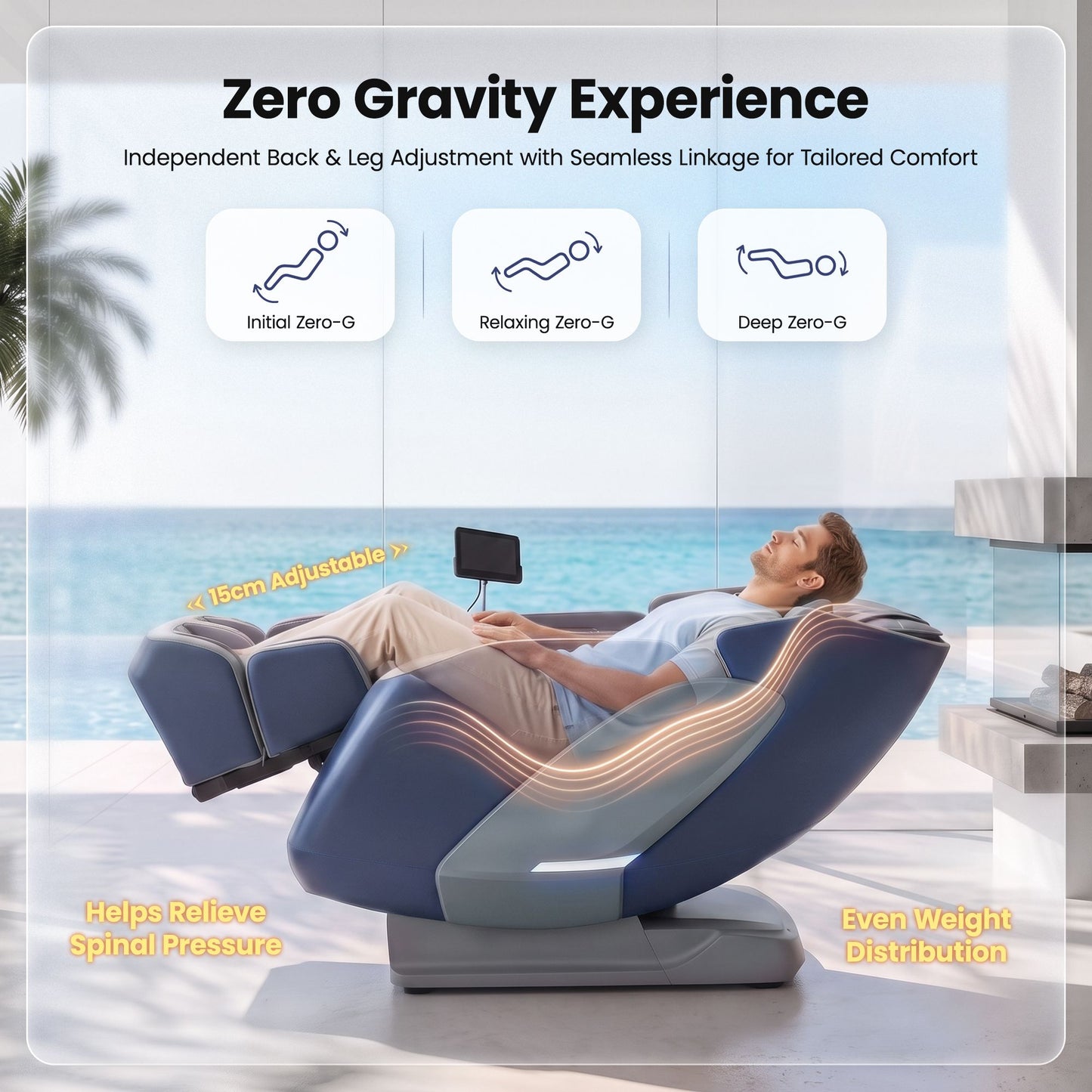Massage Chair Recliner 4D Double Core Mechanism Massager - Melisa