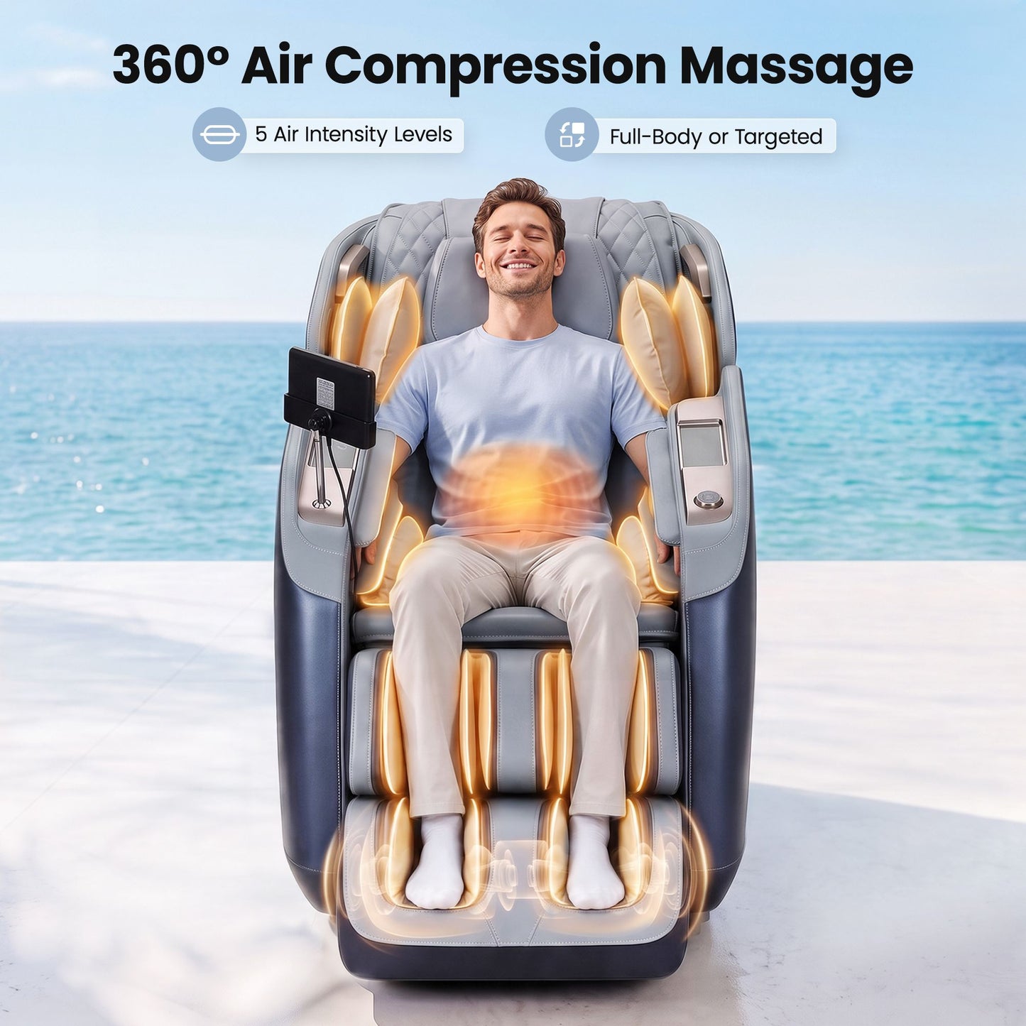 Massage Chair Recliner 4D Double Core Mechanism Massager - Melisa