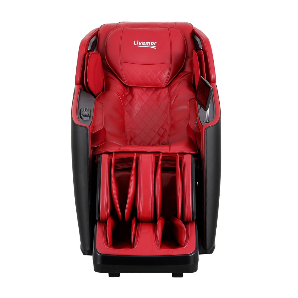 Massage Chair Recliner 4D Home Massager - Red