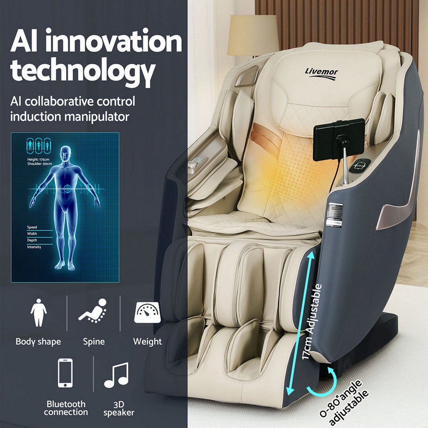 Electric Recliner Massager 3d Opal Livemor Massage Chair