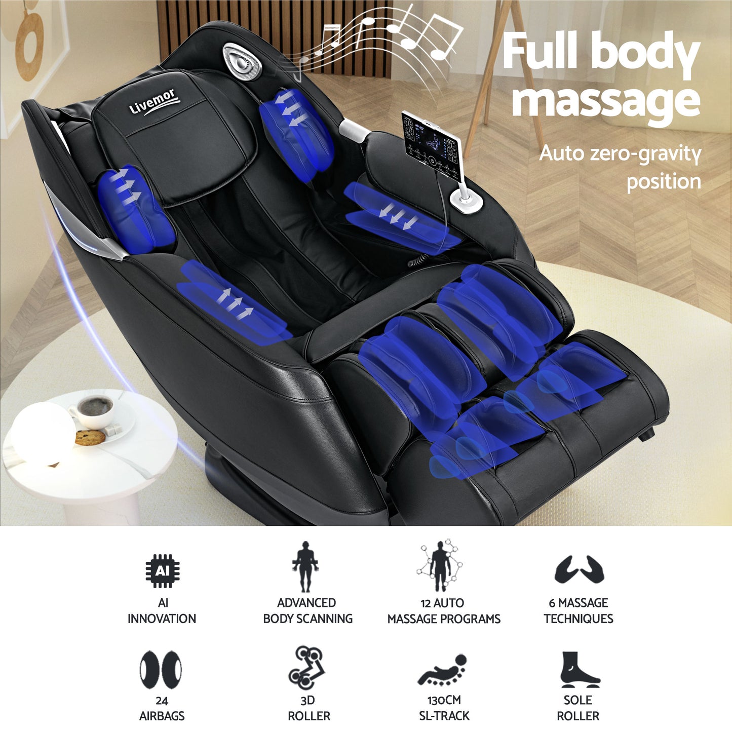 Massage Chair Recliner Home 3D Massager - Flynn