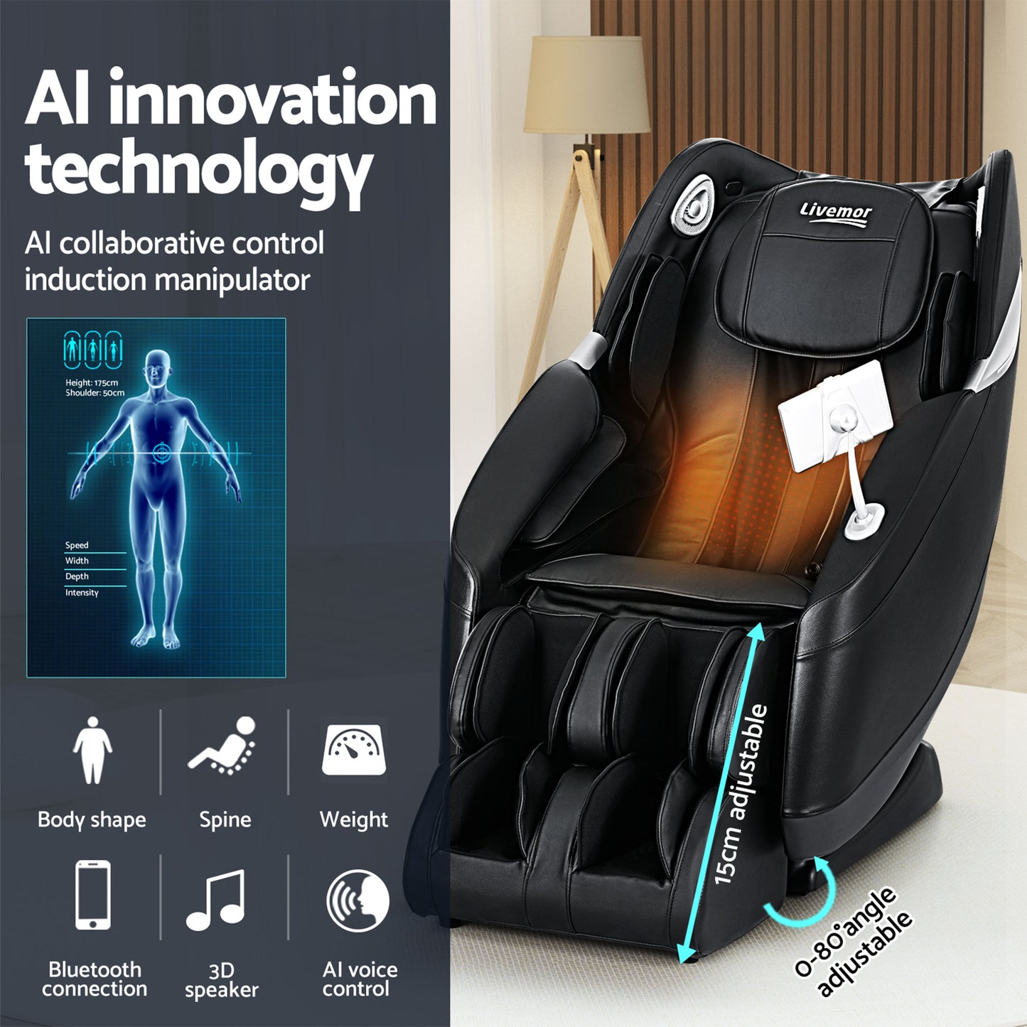 Massage Chair Recliner Home 3D Massager - Flynn