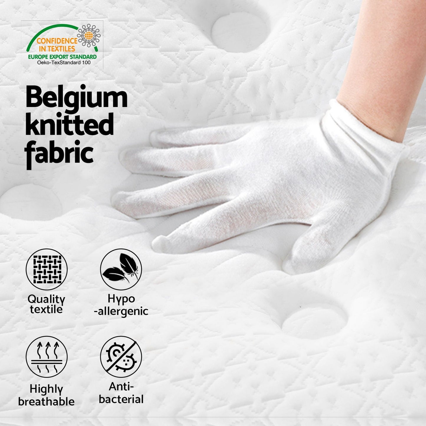 Euro Top Bonnell Spring Mattress Bedding Bonita 21cm Thick ‚Äì Double