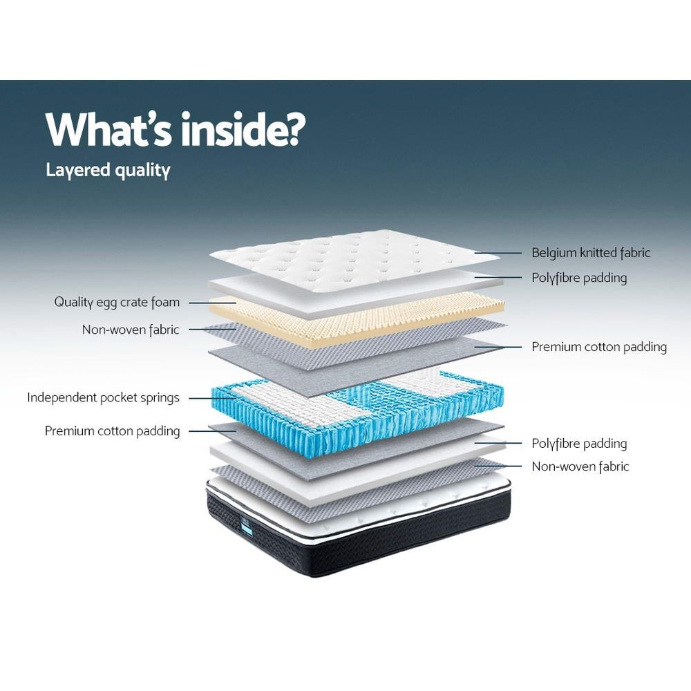 Euro Top Bonnell Spring Mattress Bedding Bonita 21cm Thick ‚Äì Double