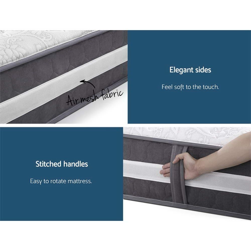 Tight Top Pocket Spring Mattress 30cm Thick Double Bedding Lotus