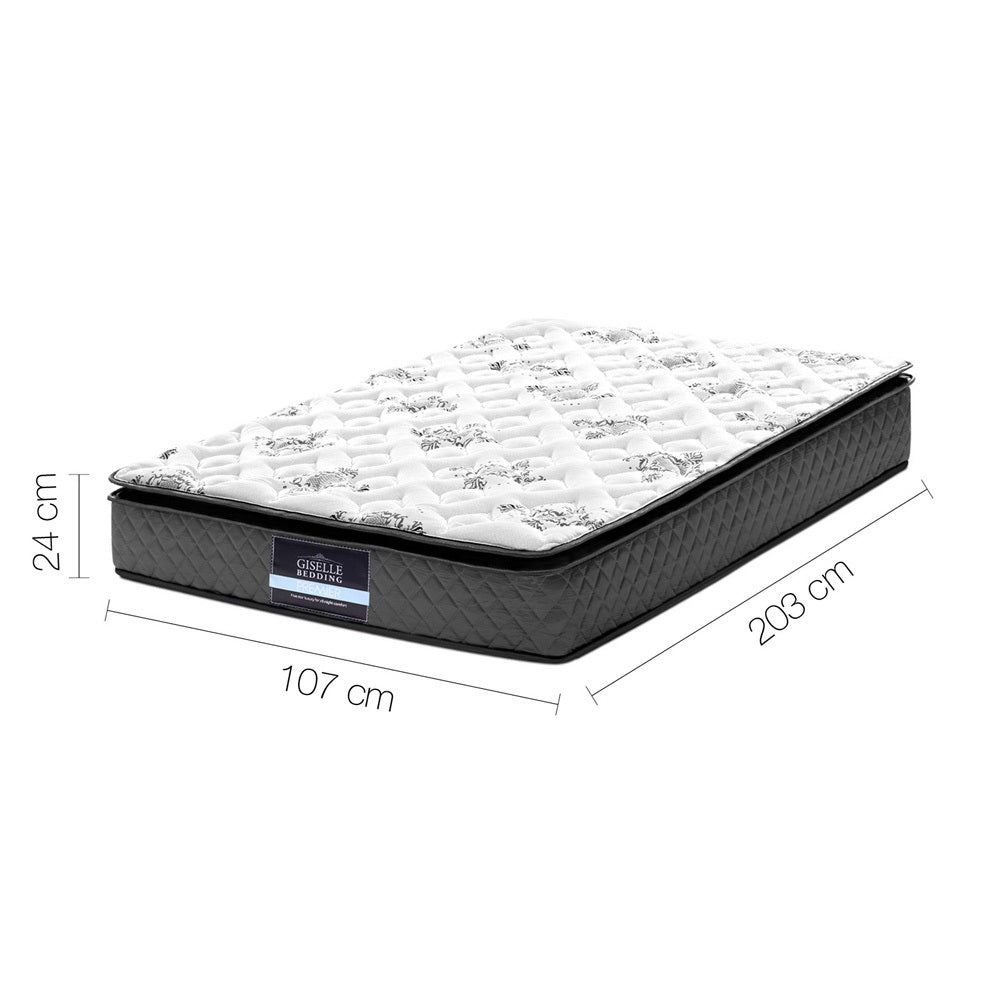 Bonnell Spring Mattress Bedding Rocco 24cm Thick - King Single