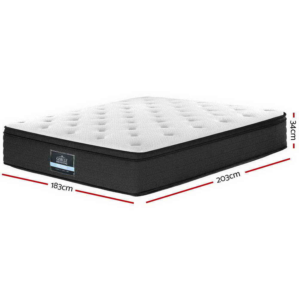 Mattress Bed KING Size 7 Zone Euro Top Pocket Spring Firm Foam