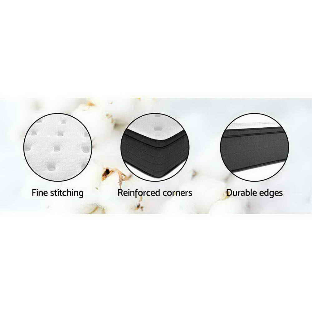 Mattress Bed KING Size 7 Zone Euro Top Pocket Spring Firm Foam
